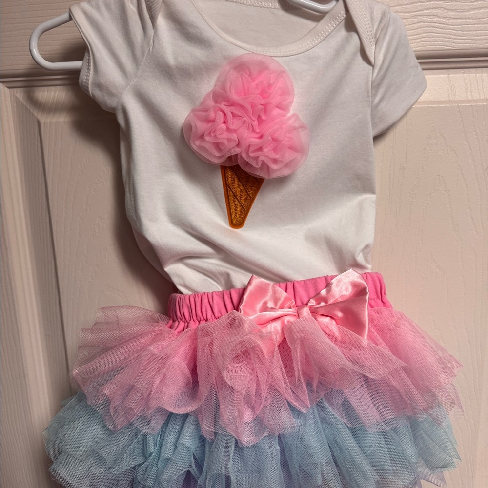 Lola + The Boys Pink and Blue Tutu Dress